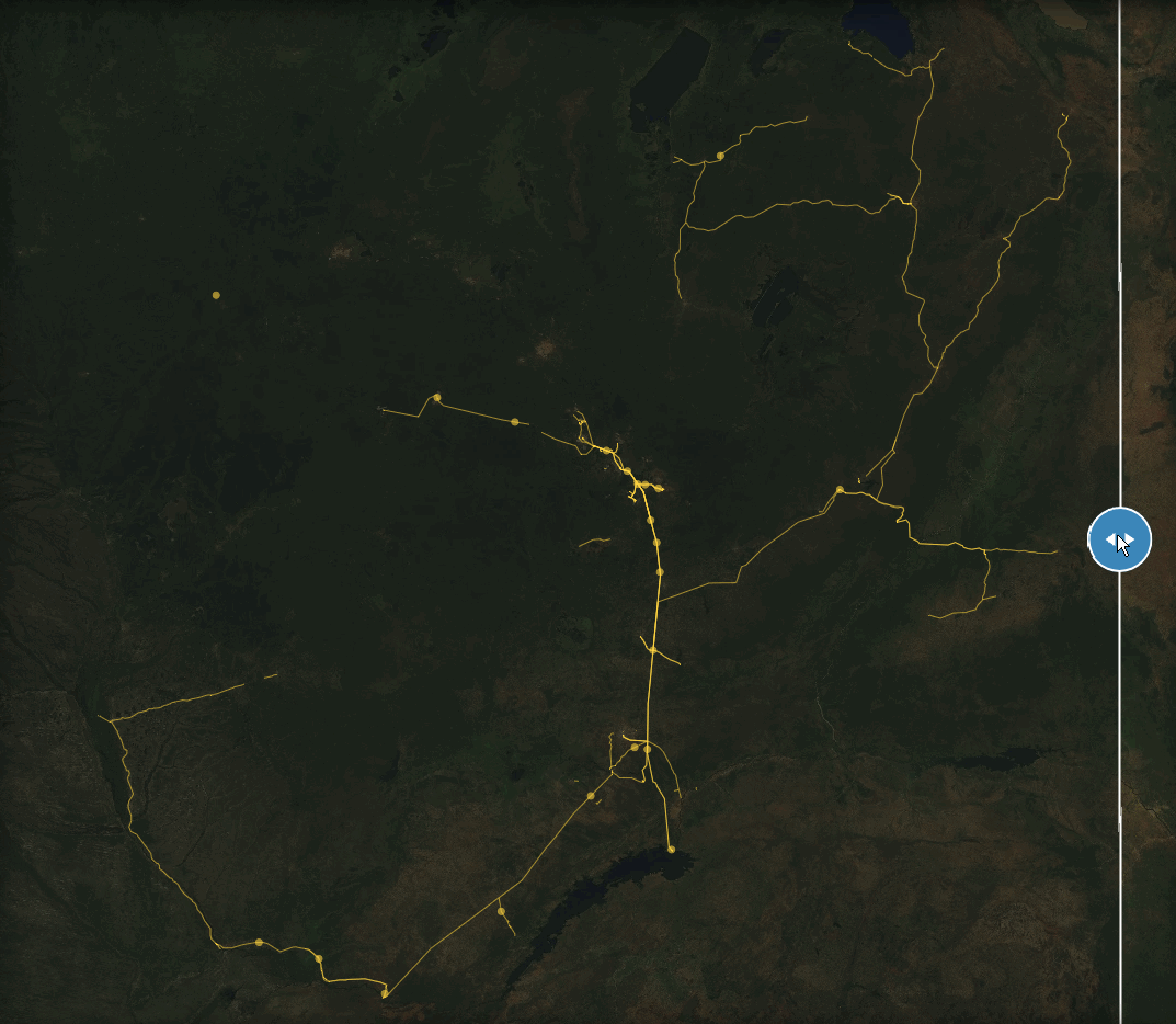 Before/after mapping in Zambia.